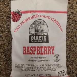 Raspberry Flavored Claeys Old Fashioned Hard Candy | Candies since 1919 | Fat Free | Gluten Free | Made in USA