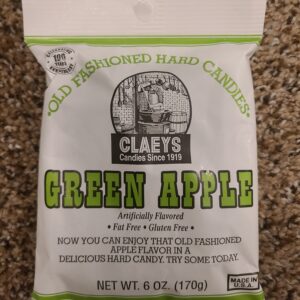 Green Apple Flavored Claeys Old Fashioned Hard Candy | Candies since 1919 | Fat Free | Gluten Free | Made in USA