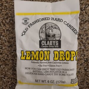 Lemon Drops Flavored Claeys Old Fashioned Hard Candy | Candies since 1919 | Fat Free | Gluten Free | Made in USA