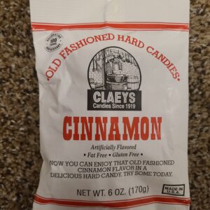 Cinnamon Flavored Claeys Old Fashioned Hard Candy | Candies since 1919 | Fat Free | Gluten Free | Made in USA