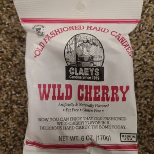 Wild Cherry Flavored Claeys Old Fashioned Hard Candy | Candies since 1919 | Fat Free | Gluten Free | Made in USA