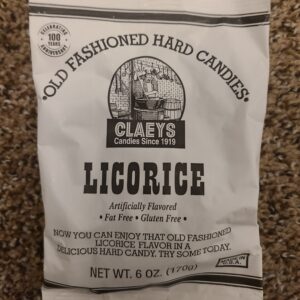 Licorice Flavored Claeys Old Fashioned Hard Candy | Candies since 1919 | Fat Free | Gluten Free | Made in USA