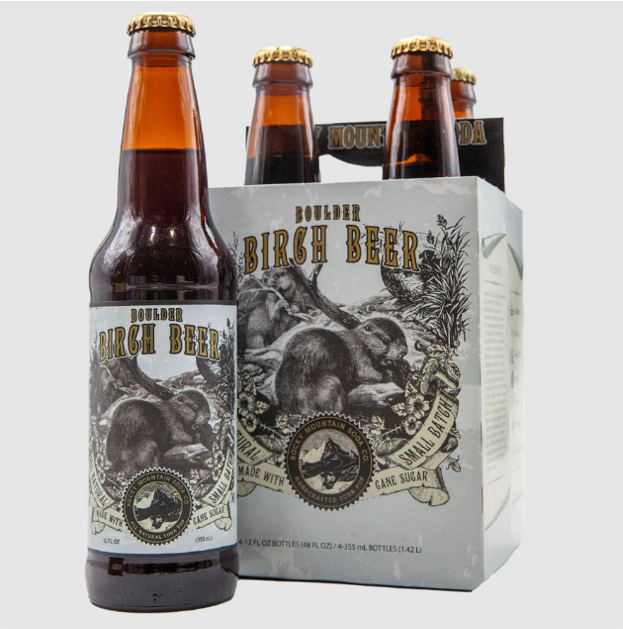 Boulder Birch Beer Soda 12 FL OZ Bottle | All Natural Soda Pop | Rocky Mountain Soda Co. | Made with Cane Sugar | Small Batch