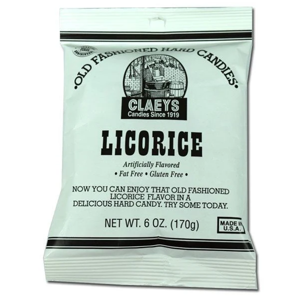 Licorice Flavored Claeys Old Fashioned Hard Candy | Candies since 1919 | Fat Free | Gluten Free | Made in USA