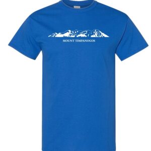 Mount Timpanogos Provo T-Shirt | Utah Provo Souvenir Tee | Unisex Gildan Heavy Cotton Royal Blue or Charcoal Gray Shirt | Size Small, 100% Cotton