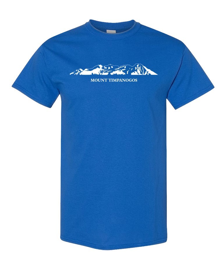 Mount Timpanogos Provo T-Shirt | Utah Provo Souvenir Tee | Unisex Gildan Heavy Cotton Royal Blue or Charcoal Gray Shirt | Size Small, 100% Cotton