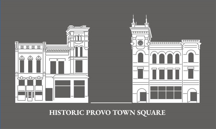 Historic Provo Town Square T-Shirt | Utah Provo Souvenir Tee | Unisex Gildan Heavy Cotton Royal Blue or Charcoal Gray Shirt | Size Small, 100% Cotton - Image 5