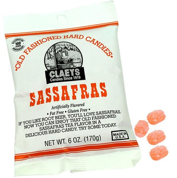 Sassafras Flavored Claeys Old Fashioned Hard Candy | Candies since 1919 | Fat Free | Gluten Free | Made in USA