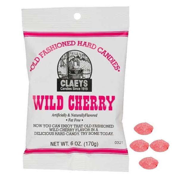 Wild Cherry Flavored Claeys Old Fashioned Hard Candy | Candies since 1919 | Fat Free | Gluten Free | Made in USA